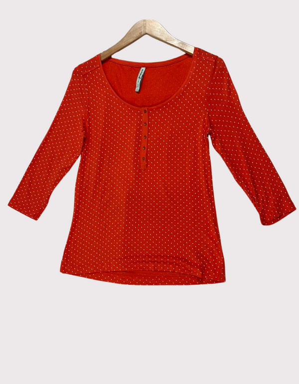 Crimson Dot Delight Blouse